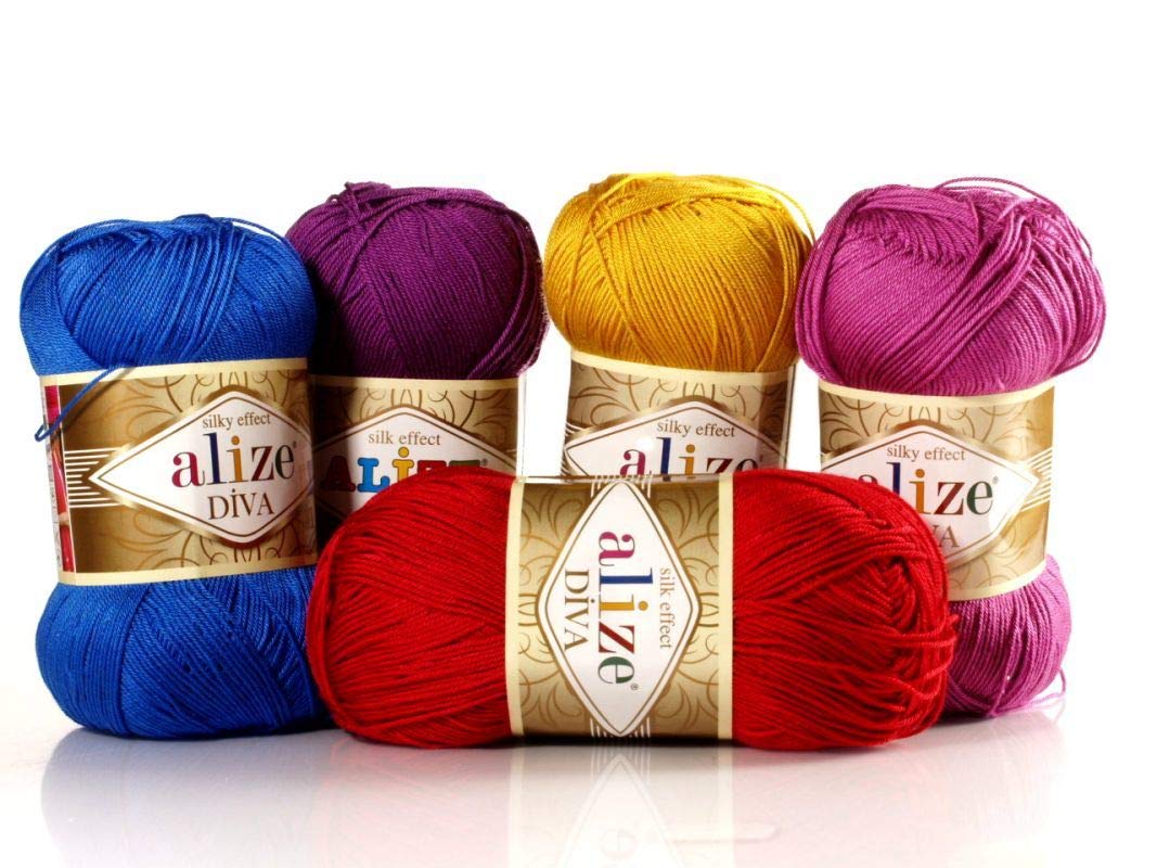 Amazon.com : Alize Diva Silky Effect Hand Knitting Yarn Microfiber